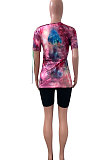 Tie Dye Batch Print Bid Shorts Sest NK226