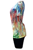 Tie Dye Batch Print Bid Shorts Sest NK226