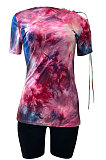 Tie Dye Batch Print Bid Shorts Sest NK226
