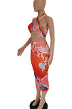 Euramerican Sexy Skirts Printing One-Step Skirt Sets DY6642