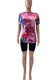 Tie Dye Batch Print Bid Shorts Sest NK226
