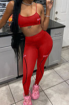 Cultivate One's Morality Black Letter Sexy Tight pants Sets AFY715