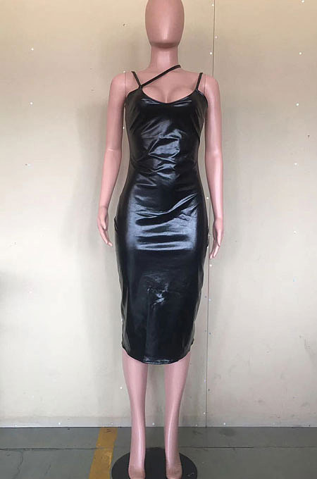Trendy Sexy Cultivate One's Morality Gallus Package Buttocks Midi Dress D8427