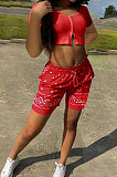 Summer Womne Cashew Flowers Shorts Sets DN8594