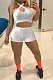 Hang A Neck Tight Pure Color Sport Casual Shorts Sets NK228