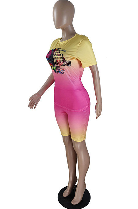 Fashion Casual Gradient Sport Two-Piece BM7160
