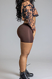 Casusl Vintage Personlity Positioning Print Two-Piece S6272