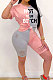 Casual Sport Burnt Flower Letter Printing At Home Shorts Sets SY8585