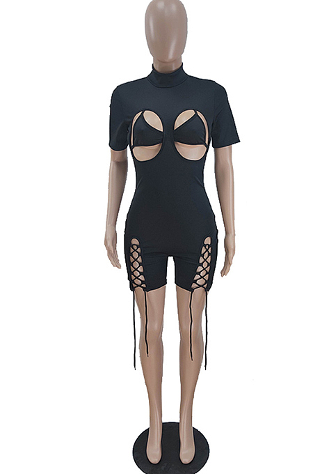 Sexy Hollow Out The Leg Bind Cultivate One's Morality Jumpsuits BM7162