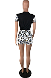 Leopard Print Spliced Casual Two-Piece S6209