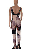 Summer Personality Dollar Print Sexy Halter Neck Two-Pieces DY6650