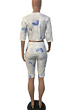Women Trendy Sexy Casual Round Neck Shorts Sets GHH002