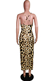 Women Sexy Print Sling Backless Dresses WY6651
