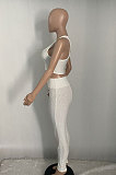 Super Eastic Pineapple Cloth Yoga Sport Vest Long Pants Spliced Two-Pieces XQ1110