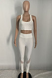 Super Eastic Pineapple Cloth Yoga Sport Vest Long Pants Spliced Two-Pieces XQ1110
