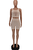 Net Yarny Perspective Sexy Sleeveless Two-Piece NRS8050