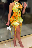 Sexy Cultivate One's Morality Tie Dye Flower Package Hip Skirt TRS1122