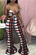 Women Fashion Sexy Plaid Sling Jumpsuits SQ951