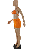 Fashion Pure Color Hang A Neck Bikini Two-Piece SQ941