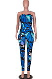 Euramerican Colorful Print Sleeveless Jumpsuits MD404
