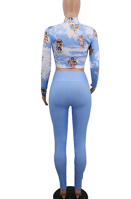 Knitting Printing Tight Pants Sets CCY8310
