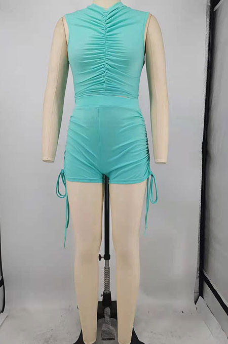 Trendy Pure Color T Shirts Shorts Sets X9295