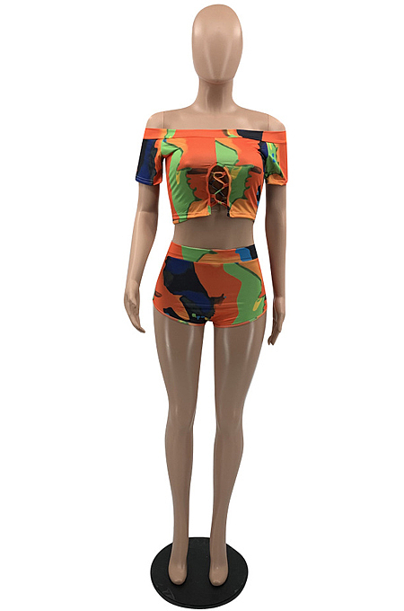 Fashion Women Print Two-Piece QSS5069