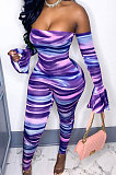 Boob Tube Top Off Shoulder Long Sleeve Bodycon Jumpsuits MA6671