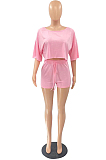 Pure Color Sexy Loose The Home Two-Piece QQ5233