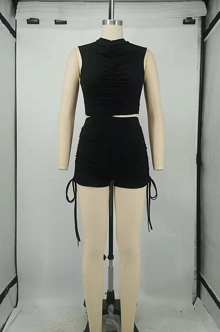 Trendy Pure Color T Shirts Shorts Sets X9295