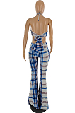 Women Fashion Sexy Plaid Sling Jumpsuits SQ951