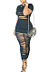 Summer Fashion Hurnt Flower Hole Dresses QL6026