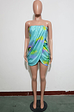 Fashion Sexy Print Boob Tube Top Mini Dress JH224