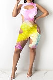 Fashion Women Sexy Tight  Shorts Hole Jumpsuits JH223