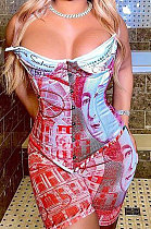 Trendy Women U Neck Sexy Cultivate One's Morality Shorts Sets MF6610