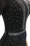 Women Sexy Club Net Yarn Irregular Long Dress XZ5028