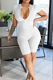 Sexy Hip Button Cultivate One's Morality Zipper Jumpsuits YYF8180
