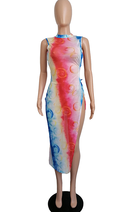 Night Club Sexy Net Yarn Pesspective Long Dress LML207