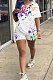 Color Inkjet Graffiti Digital Printing Shorts Sets NRS8041