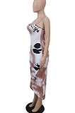 Printing Sexy Gallus Midi Dress AWL5859