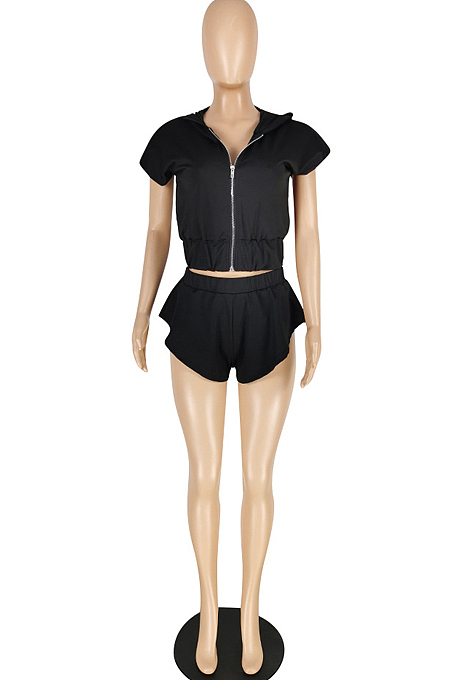 Summer Fashon Casual Short Sleeve Shorts Two-Piece YYZ649