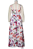 Fashion Bandeau Bra Sling Print Big Skirt Long Dress ZS094