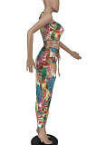 Sexy Women Printing Split Skirts Sets BE8021