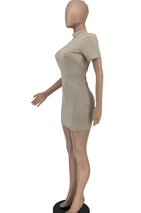 Trendy Asymmetry Pit Bar Chest Wrap Skirts Sets BE8019