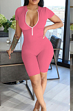 Sexy Hip Button Cultivate One's Morality Zipper Jumpsuits YYF8180