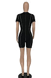 V Neck Sexy Hollow Out Bind Romper Shorts BE8020