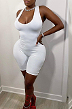 Sexy Backless Cross High Elastic Pure Color Jumpsuits YYF8203