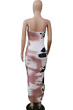 Printing Sexy Gallus Midi Dress AWL5859