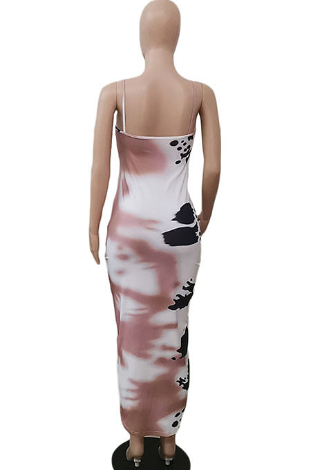 Printing Sexy Gallus Midi Dress AWL5859