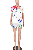 Color Inkjet Graffiti Digital Printing Shorts Sets NRS8041